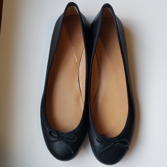 J. Crew Shoes - J. CREW Black Leather Flats, size 10.5, NWOT